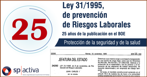 Ley 31/1995 de Prevención de riesgos laborales, 25 años que vio la luz en el BOE