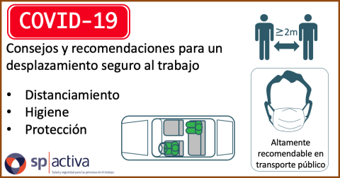 Consejos y recomendaciones para un desplazamiento seguro al trabajo - Pandemia de COVID-19