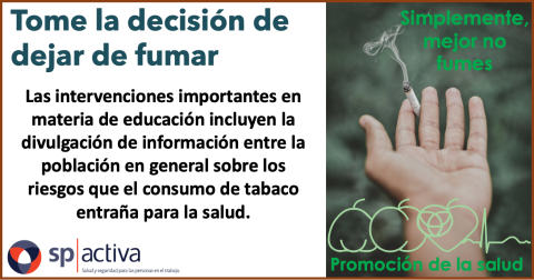 El consumo de tabaco sigue siendo perjudicial