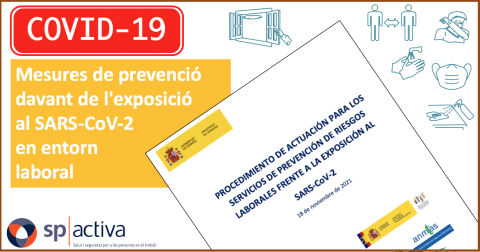 Mesures de prevenció davant de l'exposició al SARS-CoV-2 en entorn laboral